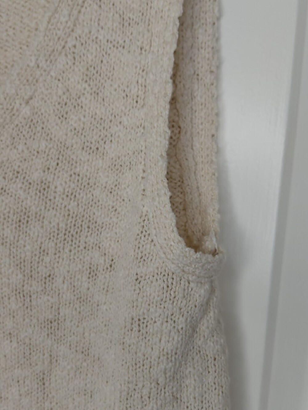 J. Crew Cream Knit V-Neck Sleeveless Top Sz S - Picture 4 of 8
